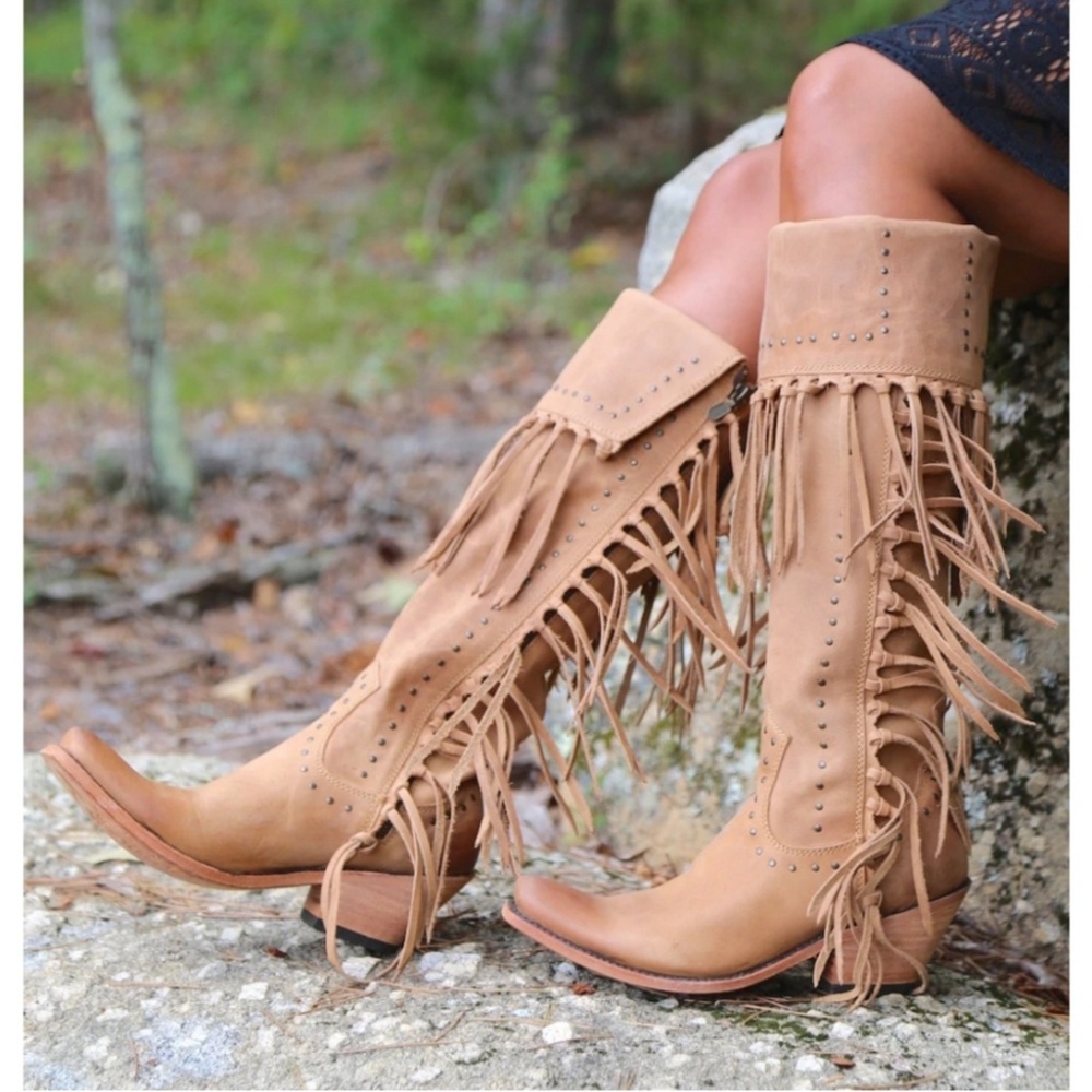 Liberty Black Fringe cowboy boots